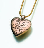 Bronze Floral Heart Pendant
