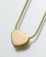 Small Gold Vermeil Slide Heart Pendant