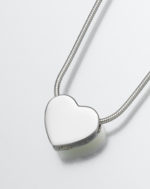 Small Sterling Silver Slide Heart Pendant