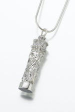 Sterling Silver Chromate Cylinder Pendant w/ Glass Insert