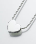 Sterling Silver Double Chamber Slide Heart Pendant